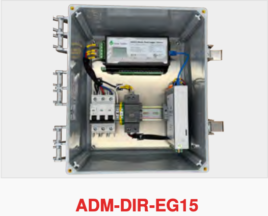ADM-DIR-EG15 enclosure: ADM Director pre-wired with an eGauge EG4015 meter